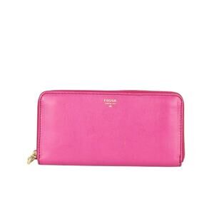 Fossil Sydney Zip Around Pink Wallet